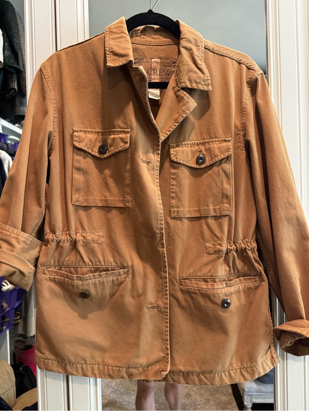 J.Crew Military Utility Field Jacket Camel Brown Cotton S